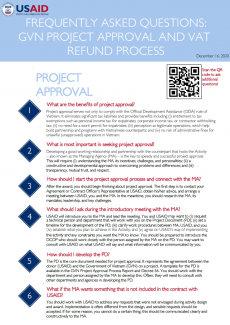 Frequently Asked Questions: Project Approval and VAT Refund Process