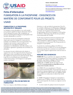 Fiche d’information : Fumigation à la phosphine : exigences en matière de conformité pour les projets USAID