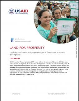 Fact Sheet: Land for Prosperity Activity