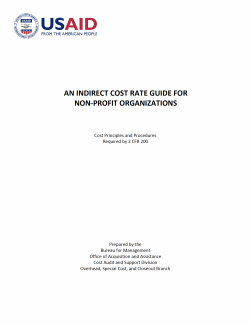 Indirect Cost Rate Guide for Nonprofit Organizations