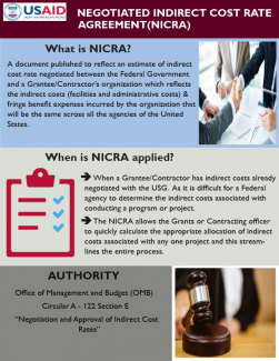 Infographic: Negotiated Indirect Cost Rate Agreement (NICRA)