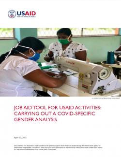 Job Aid Tool for USAID Activities: Carrying out a COVID-specific Gender Analysis