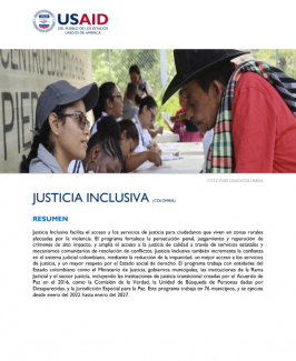 Justicia Inclusiva Fact Sheet