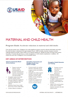 Madagascar Maternal and Child Health Fact Sheet