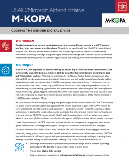 Cover photo for M-KOPA Factsheet