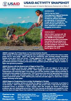 Nepal Snapshot EGO Knowledge-based Integrated Sustainable Agriculture II Cover