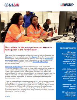 Electricidade de Moçambique Increases Women’s Participation in the Power Sector