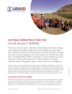 Cover of the factsheet of the NIWS activity 