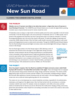 Cover photo for New Sun Road factsheet