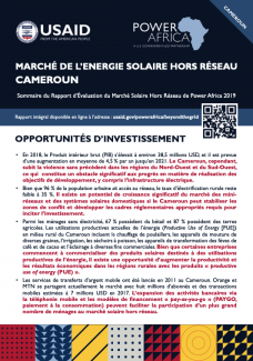 Power Africa: Market Assessment Brief Cover Cameroon French