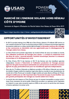 Power Africa: Market Assessment Brief Cover Côte d’Ivoire French