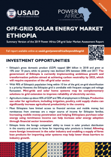 Power Africa: Market Assessment Brief Cover Ethiopia English