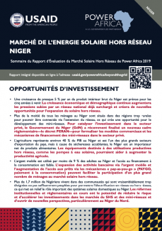 Power Africa: Market Assessment Brief Cover Niger French