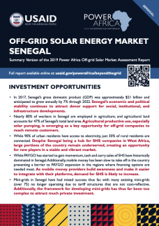 Power Africa: Market Assessment Brief Cover Senegal English