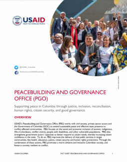Fact Sheet Peacebuilding and Governance Office (PBG)