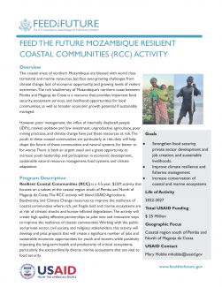 Feed the Future Mozambique Resilient Coastal Communities (RCC) Activity - Fact Sheet