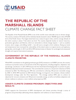 The Republic of the Marshall Islands Climate Change Country Profile