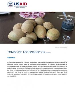 Fondo de Agronegocios Colombia Fact Sheet