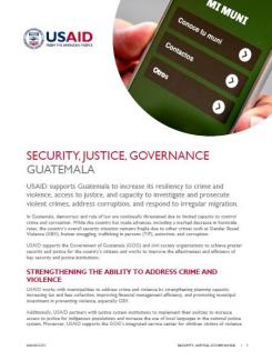 Security, Justice, and Governance Factsheet