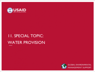 2-Day EC-ESDM Workshop - Session 11: Special Topic: Water Provision Presentation