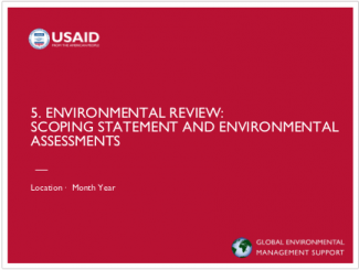 2-Day EC-ESDM Workshop - Session 5: Environmental Review: Scoping Statement and Environmental Assessments Presentation