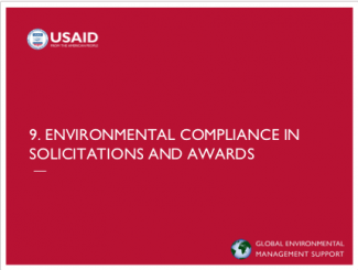 2-Day EC-ESDM Workshop - Session 9: Environmental Compliance in Solicitations and Awards Presentation