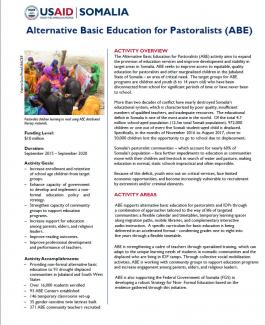 USAID Fact Sheet - ABE