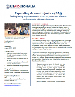 Expanding Access to Justice (EAJ)