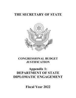FY 2022 Congressional Budget Justification - Appendix 1
