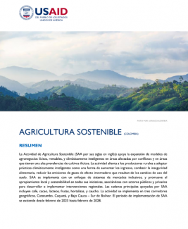 Agricultura Sostenible Fact Sheet