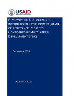 Review by the US Agency for International Development of Assistance Projects Considered by Multilateral Development Banks - June 2020