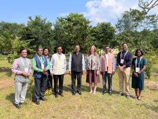  USAID and State Government Officials at the Tree Planting Ceremony Before the Launch Event.
