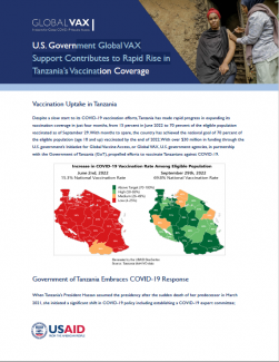 Global VAX: U.S. Government Global VAX Support Contributes to Rapid Rise in Tanzania’s Vaccination Coverage