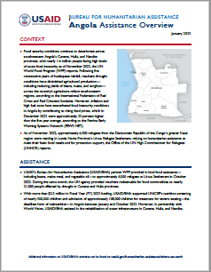 USAID-BHA Angola Assistance Overview - January 2023