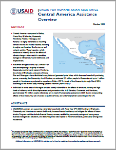 USAID-BHA Central America Assistance Overview - October 2023