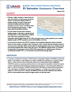 USAID-BHA El Salvador Assistance Overview - February 2023