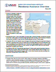 USAID-BHA Honduras Assistance Overview - February 2023