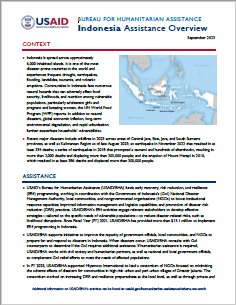 USAID-BHA Indonesia Assistance Overview - September 2023