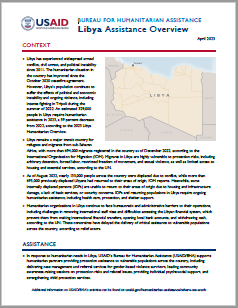 USAID-BHA Libya Assistance Overview - April 2023