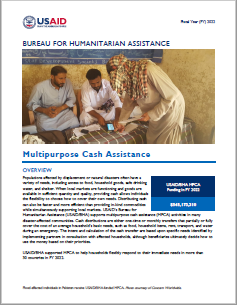 USAID-BHA MPCA Sector Update FY 2022