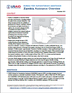 USAID-BHA Zambia Assistance Overview - December 2021
