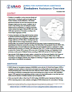 USAID-BHA Zimbabwe Assistance Overview - November 2023