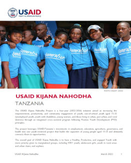 USAID Kijana Nahodha Factsheet