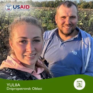 Yulia, a farmer from Dnipropetrovsk Oblast