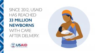 Since 2012, USAID has reached 33 million newborns with care after delivery. 