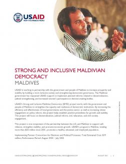 USAID/Maldives Fact Sheet: Strong and Inclusive Maldivian Democracy