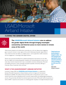 Launched in August 2020, the USAID/Microsoft Airband Initiative is a collaboration between Microsoft Corporation‘s Airband Initiative and the U.S. Agency for International Development (USAID). 
