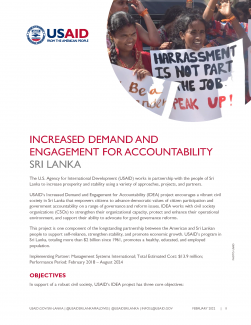 USAID/Sri Lanka Fact Sheet: Increased Demand and Engagement for Accountability