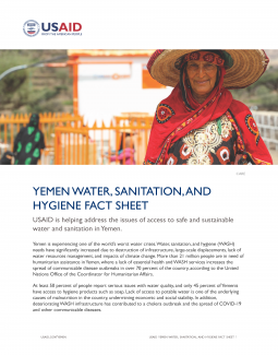 USAID is helping address the issues of access to safe and sustainable water and sanitation in Yemen.