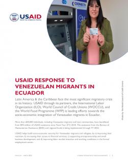 USAID Response to Venezuelan Migrants in Ecuador